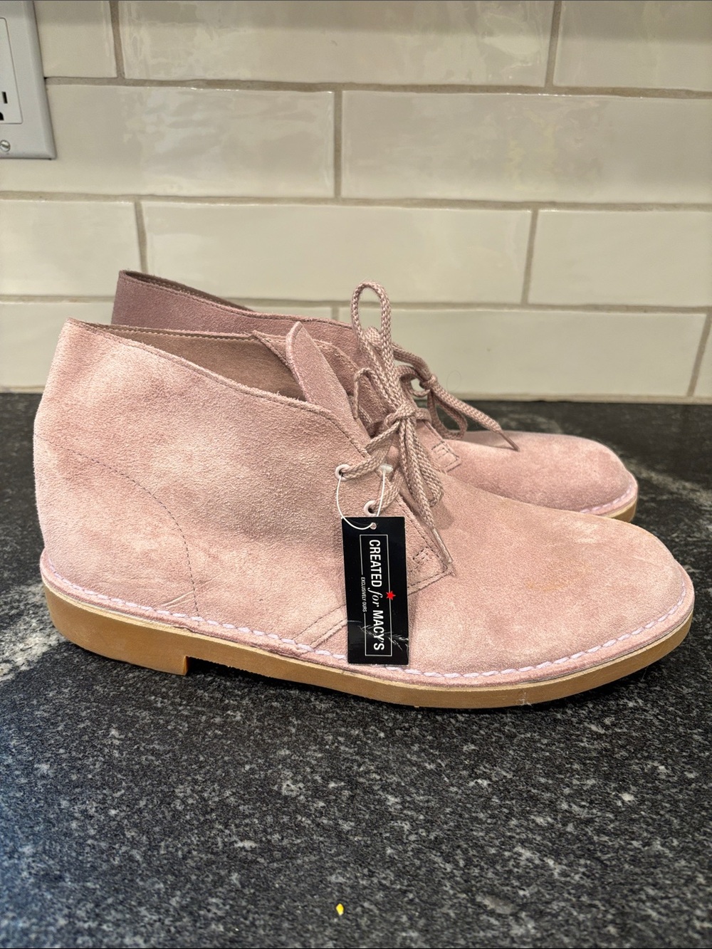 Clarks Bushacre 2 Men's Suede Chukka Boots Lavender Mauve Size 10 NEW